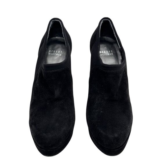 Stuart Weitzman Holdme Bootie Stiletto SZ 9 Women's Black Suede Ankle Whimsigoth - Picture 4 of 12